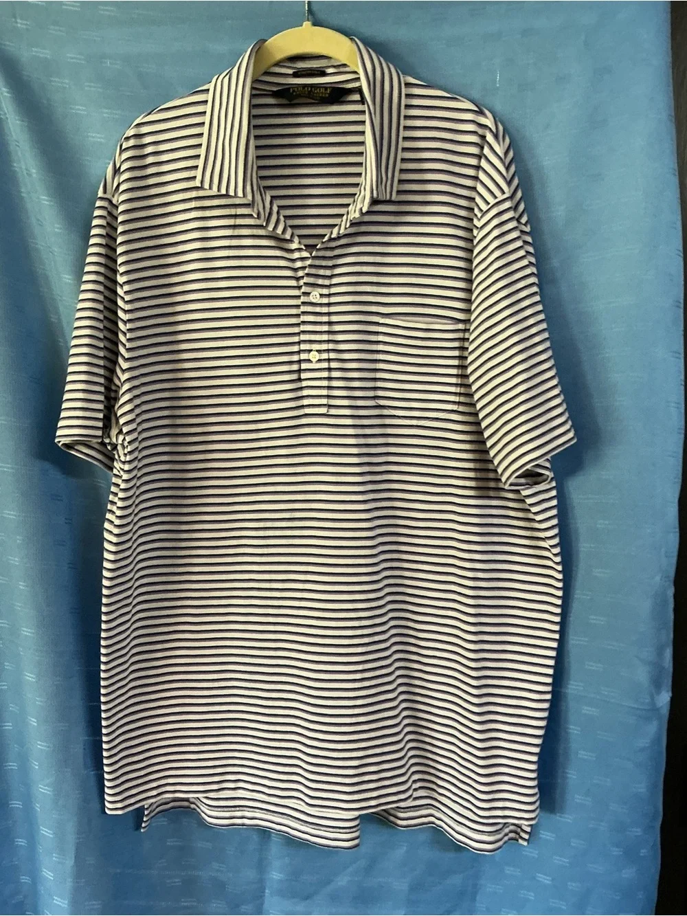 Polo Ralph Lauren Men’s Stretch Lisle Striped Polo - White, Purple, & Navy